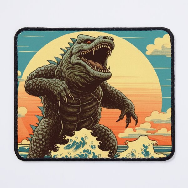 Aperçu de l'œuvre Vintage japonais Godzilla grande vague créée et vendue par fidhernathan.