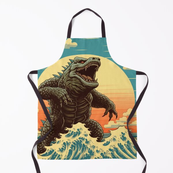 Item preview, Vintage Japanese Godzilla Great Wave designed and sold by fidhernathan.