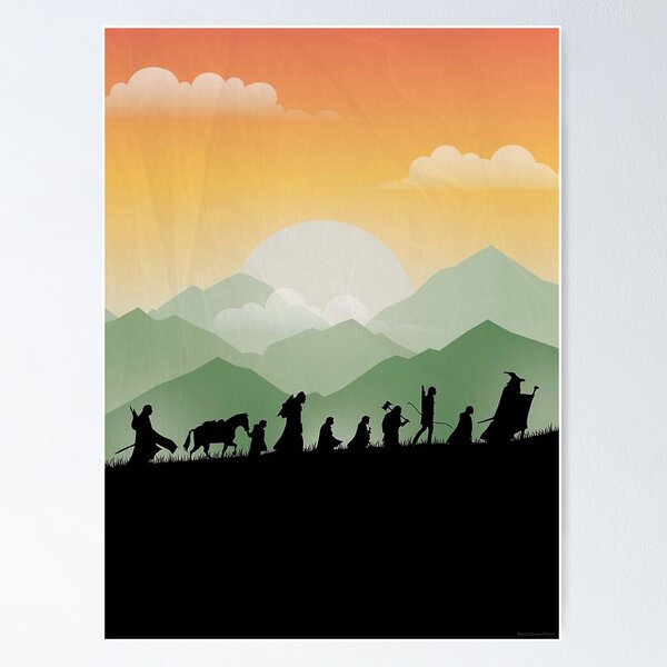 — Lord of the Rings fellowship silhouette with