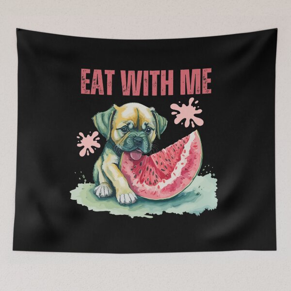 Item preview, Funny Watermelon and Puppy Lovers Design designed and sold by Luckydesign1975.