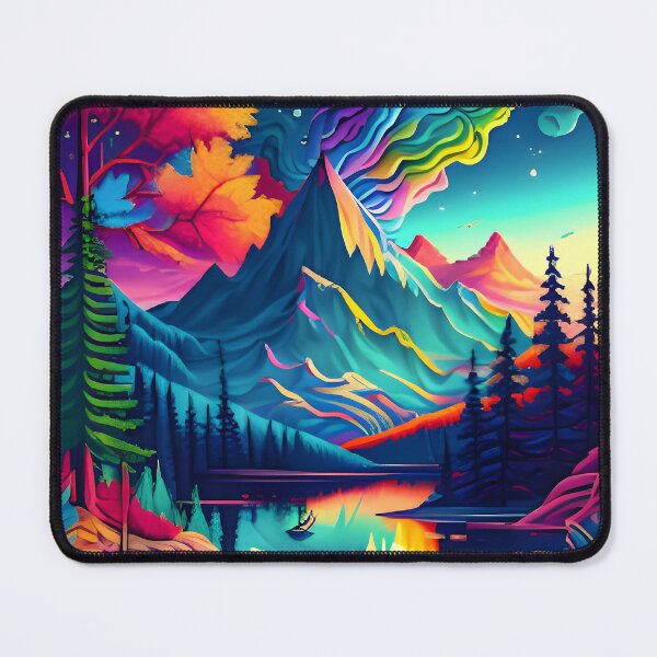 Item preview, Fantastic world with mountains and lake designed and sold by FabulTrend.