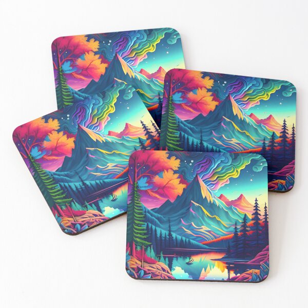 Item preview, Fantastic world with mountains and lake designed and sold by FabulTrend.