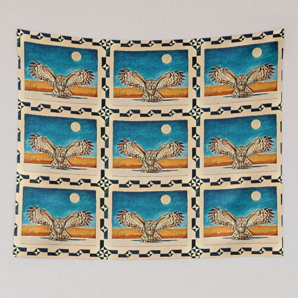 Item preview, Owl Wingspan with Full Moon  designed and sold by oh-bi-me.