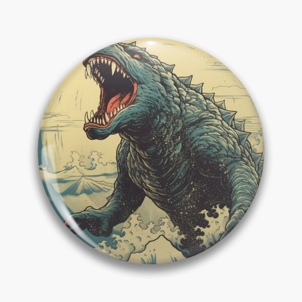 Item preview, Vintage Japanese Godzilla Great Wave designed and sold by fidhernathan.