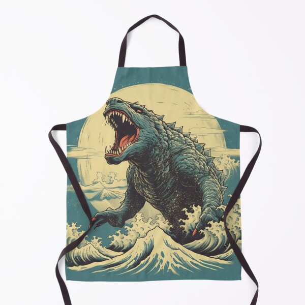 Item preview, Vintage Japanese Godzilla Great Wave designed and sold by fidhernathan.