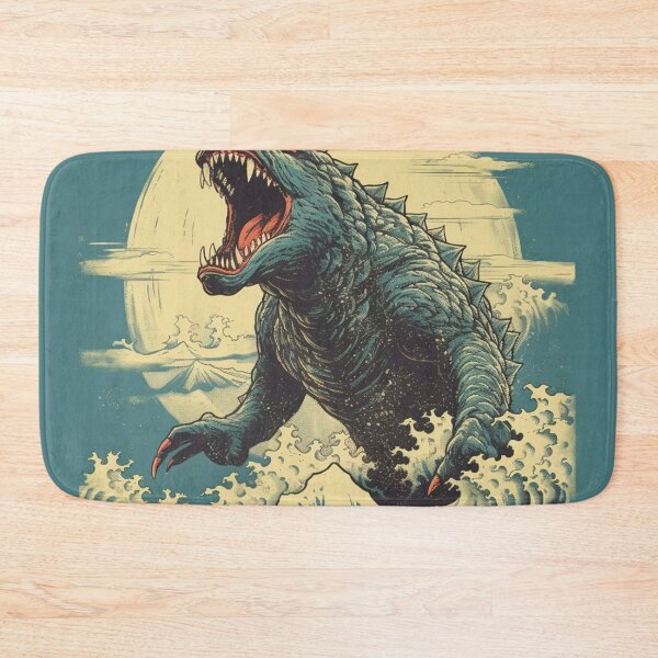Item preview, Vintage Japanese Godzilla Great Wave designed and sold by fidhernathan.