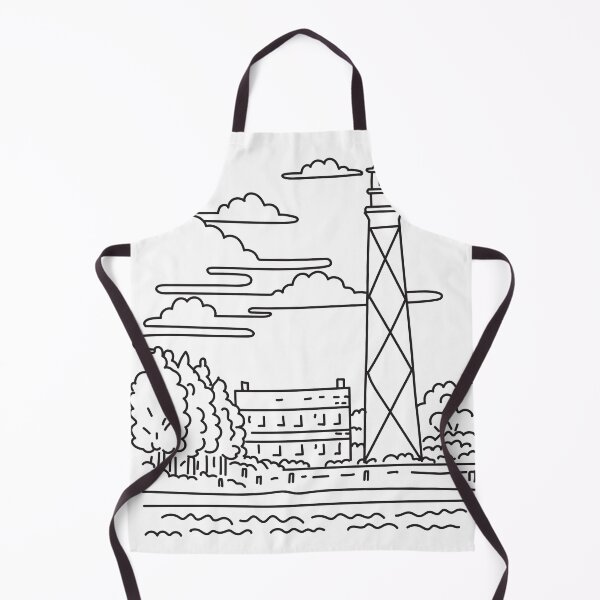 Item preview, Cape Lookout Lighthouse in Outer Banks North Carolina USA Mono Line Art designed and sold by patrimonio.