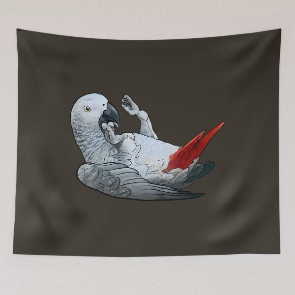 Item preview, African Grey Parrot (Congo) Throw Pillow 	 designed and sold by dprmuzrwnkc15.