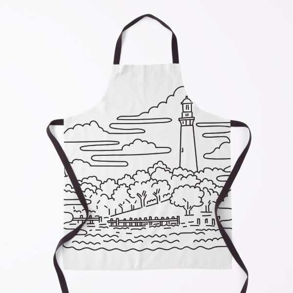 Item preview, Currituck Beach Lighthouse in Outer Banks North Carolina USA Mono Line Art designed and sold by patrimonio.