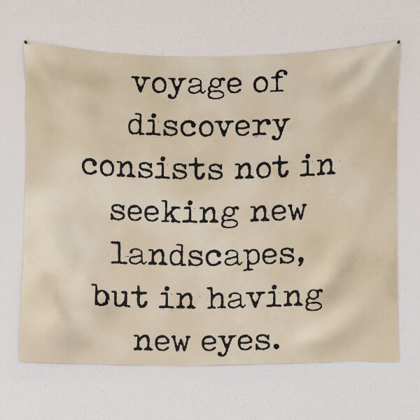 Artikelvorschau, The real voyage of discovery - Marcel Proust Quote - Literature - Typewriter Print - Vintage entworfen und verkauft von Studio Grafiikka.