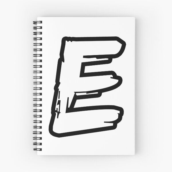 Item preview, E BRUSH STYLE CAPITAL LETTER INITIAL T-SHIRT MODERN MINIMALIST FONT LOGO TYPEFACE LETTERING TYPOGRAPHY MONOGRAM TEE designed and sold by prezziefactory.