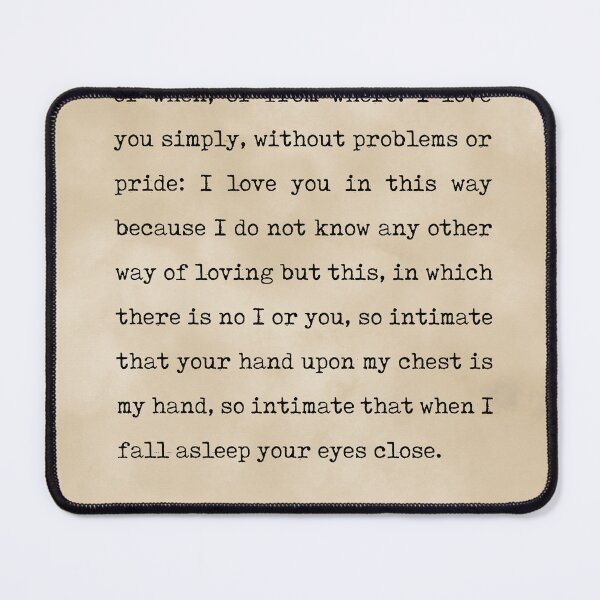 Item preview, I love you without knowing - Pablo Neruda Poem - Literature - Typewriter Print - Vintage designed and sold by Studio Grafiikka.