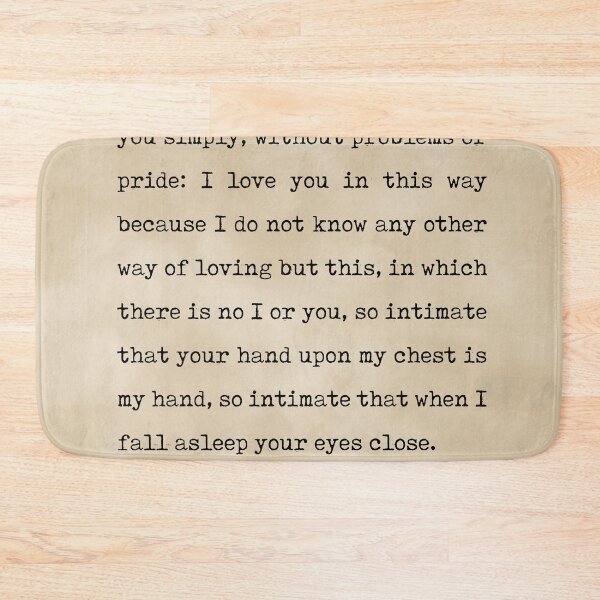 Item preview, I love you without knowing - Pablo Neruda Poem - Literature - Typewriter Print - Vintage designed and sold by Studio Grafiikka.