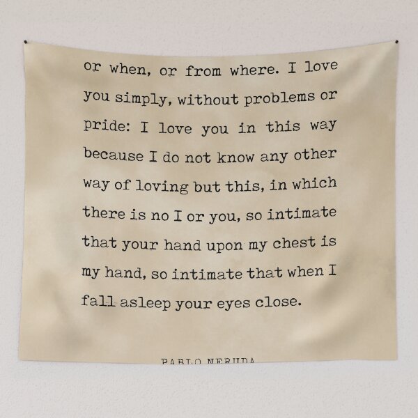 Item preview, I love you without knowing - Pablo Neruda Poem - Literature - Typewriter Print - Vintage designed and sold by Studio Grafiikka.