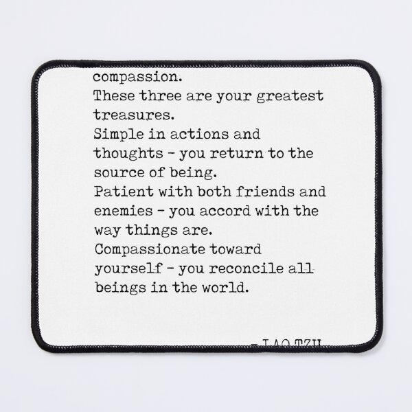 Item preview, Lao Tzu Quote - Tao Te Ching - Simplicity, Patience, Compassion - Minimalist, Typewriter Print designed and sold by Studio Grafiikka.