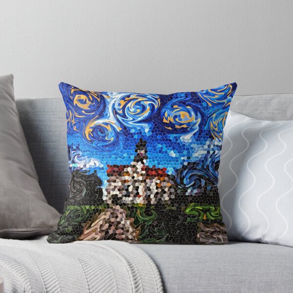 Item preview, Starry Night Mosaic Church Swirling Stars Stained Glass designed and sold by Beverly Claire Kaiya.