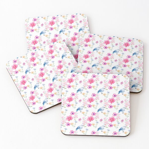 Item preview, Bird with flower seamless pattern watercolor designed and sold by Jayjaynaenae.