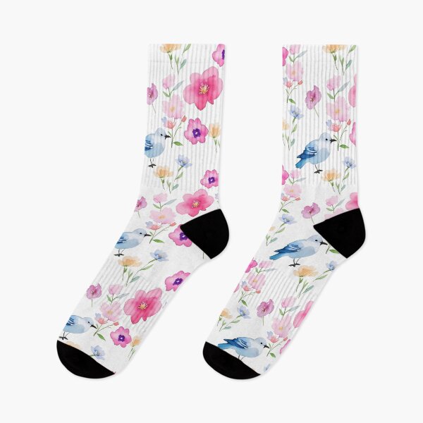 Item preview, Bird with flower seamless pattern watercolor designed and sold by Jayjaynaenae.