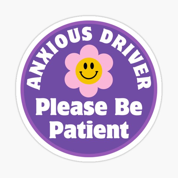 Nervous Driver Please Be Patient Meme Icon Stickers Decal 