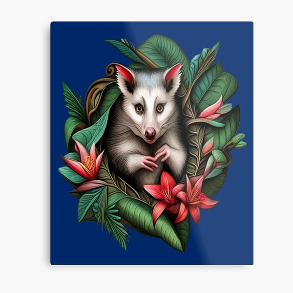 A Passel of Possums, possum love, fun, psychedelic Art Print for