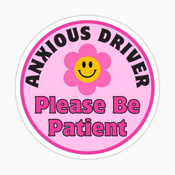 Nervous Driver Please Be Patient Meme Icon Stickers Decal 