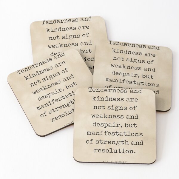 Item preview, Tenderness and kindness - Kahlil Gibran Quote - Literature - Typewriter Print 3 - Vintage designed and sold by Studio Grafiikka.
