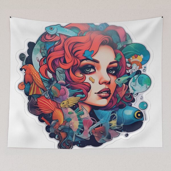 Item preview, Girl with fish designed and sold by abmkf.