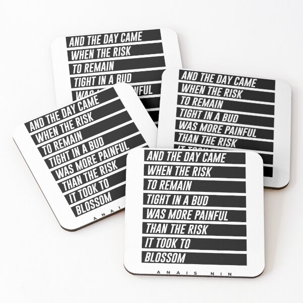 Item preview, Anais Nin Quote - The risk it took to blossom - Minimalist, Typographic Print - Motivational designed and sold by Studio Grafiikka.