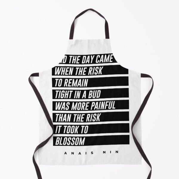 Aperçu de l'œuvre Anais Nin Quote - The risk it took to blossom - Minimalist, Typographic Print - Motivational créée et vendue par Studio Grafiikka.