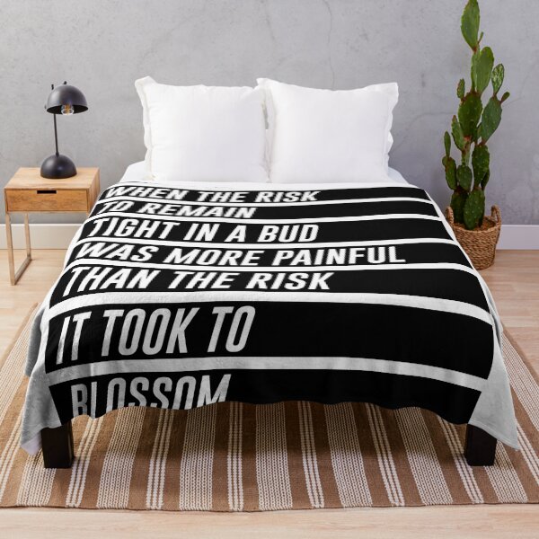 Item preview, Anais Nin Quote - The risk it took to blossom - Minimalist, Typographic Print - Motivational designed and sold by Studio Grafiikka.