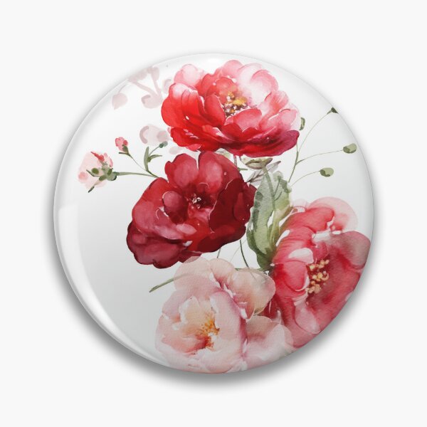 Item preview, Wild Roses Red Pink Watercolor designed and sold by junkydotcom.