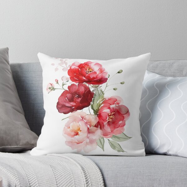 Item preview, Wild Roses Red Pink Watercolor designed and sold by junkydotcom.