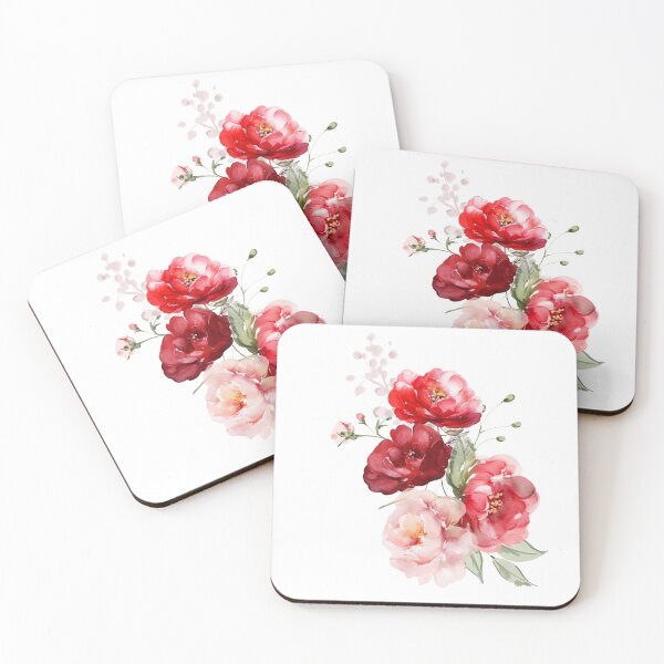 Item preview, Wild Roses Red Pink Watercolor designed and sold by junkydotcom.