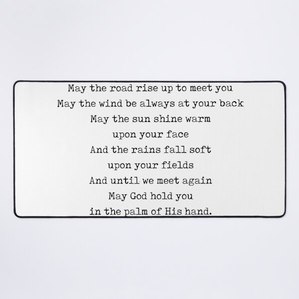 Item preview, Irish Blessing - May the road rise up to meet you 1 - Celtic, Gaelic Prayer - Minimal, Typewriter designed and sold by Studio Grafiikka.