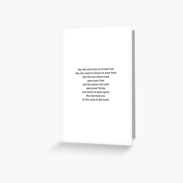 Item preview, Irish Blessing - May the road rise up to meet you 1 - Celtic, Gaelic Prayer - Minimal, Typewriter designed and sold by Studio Grafiikka.