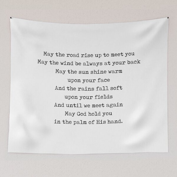 Item preview, Irish Blessing - May the road rise up to meet you 1 - Celtic, Gaelic Prayer - Minimal, Typewriter designed and sold by Studio Grafiikka.