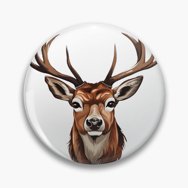 Item preview, Vibrant Majesty - Painted Deer Head Illustration designed and sold by aigcx.