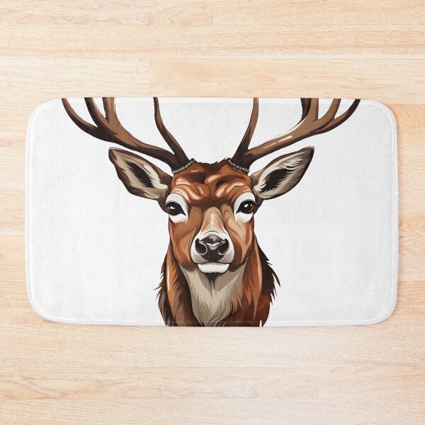 Item preview, Vibrant Majesty - Painted Deer Head Illustration designed and sold by aigcx.
