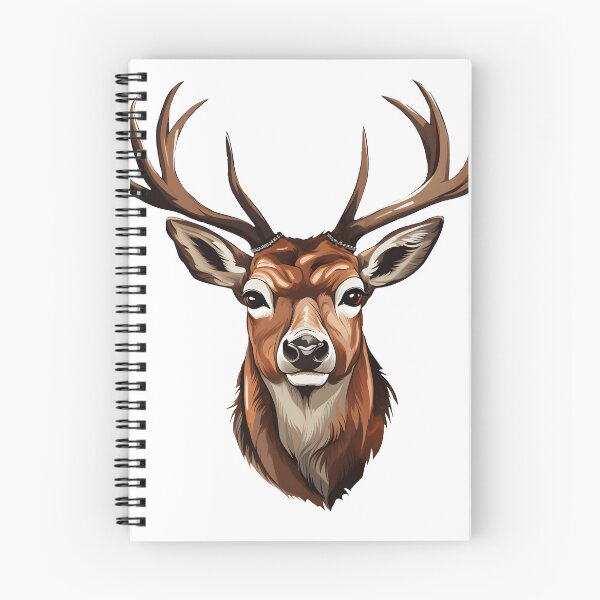 Item preview, Vibrant Majesty - Painted Deer Head Illustration designed and sold by aigcx.