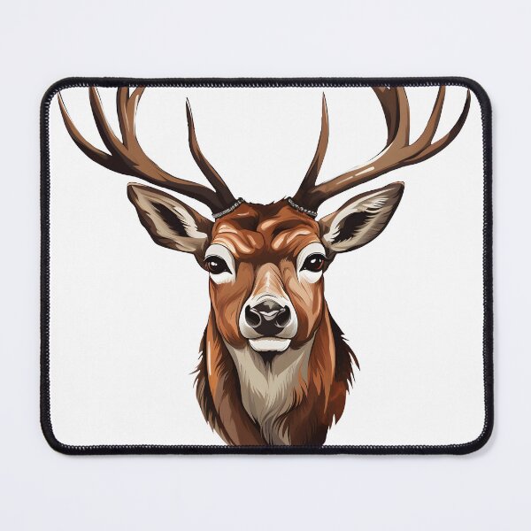Item preview, Vibrant Majesty - Painted Deer Head Illustration designed and sold by aigcx.