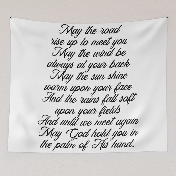 Item preview, Irish Blessing - May the road rise up to meet you 2 - Celtic, Gaelic Prayer - Minimal, Typewriter designed and sold by Studio Grafiikka.