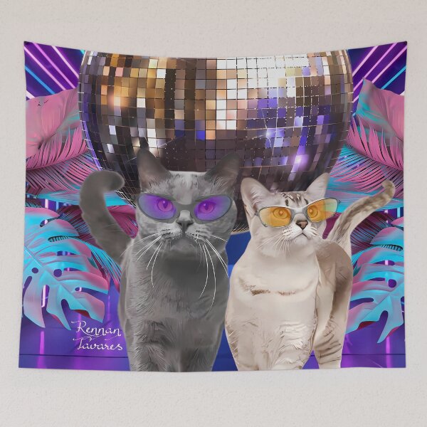 Item preview, Cats in the disco. designed and sold by Rennantavares.
