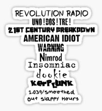 Green Day Albums Sticker