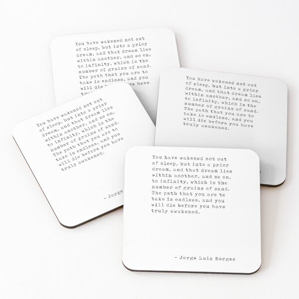 Item preview, Jorge Luis Borges Quote - Dream within a dream - Awakening - Minimal, Typewriter Print - Literature  designed and sold by Studio Grafiikka.