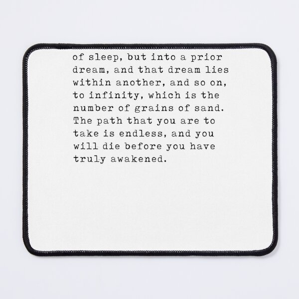 Item preview, Jorge Luis Borges Quote - Dream within a dream - Awakening - Minimal, Typewriter Print - Literature designed and sold by Studio Grafiikka.