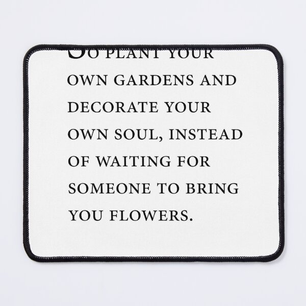 Item preview, Jorge Luis Borges Quote - So plant your own gardens - Minimal, Typography Print - Literature designed and sold by Studio Grafiikka.