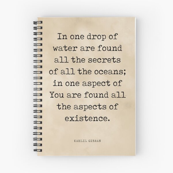Item preview, One drop of water - Kahlil Gibran Quote - Literature - Typewriter Print 1 - Vintage designed and sold by Studio Grafiikka.