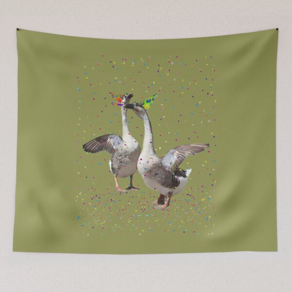 Item preview, Confetti and Streamers Celebrating Geese  Greeting Card 	 designed and sold by hfapaoulul31.
