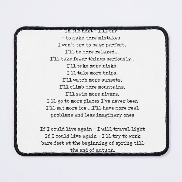 Item preview, Jorge Luis Borges Quote - If I could live again my life - Minimal, Typewriter Print - Literature designed and sold by Studio Grafiikka.