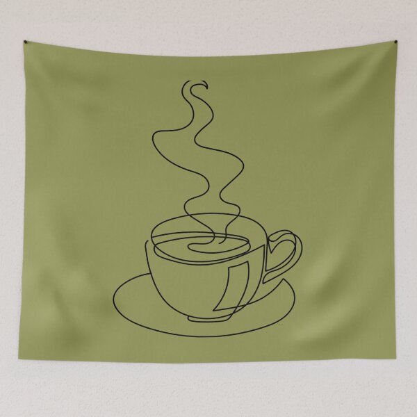 Item preview, Continuous line art of hot drink 	 	 designed and sold by hfapaoulul31.